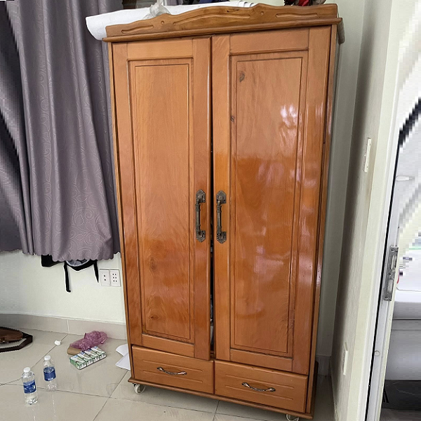 Tủ quần áo gỗ xoan đào 1m2