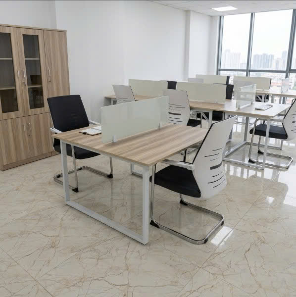 Bàn cụm văn phòng 2 chỗ ngồi 1m2 x 1m2 BC001